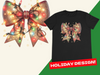 Lit Bow Holiday Unisex T-Shirt