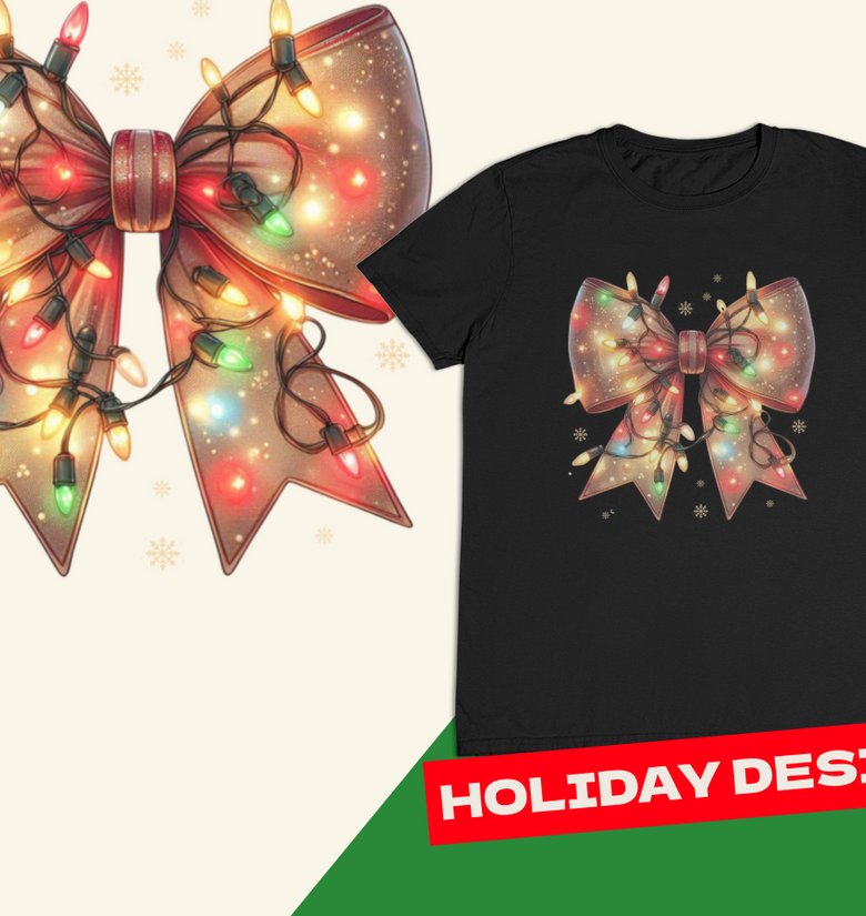 Lit Bow Holiday Unisex T-Shirt